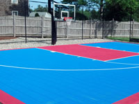Backyard basketball court from scratch in Halifax, MA