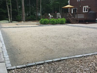 Site of basketball court construction in Dartmouth, MA