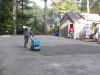 Constructing a long-lasting, quality base for a basketball court in Hanover, MA. The same care goes into all of our courts, for dedicated or multiple sports, including pickle ball, volleyball, and tennis.