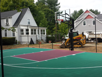 Backyard basketball in Natick, MA.