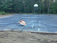 Parsonage Road town basketball court restoration in Plympton, MA
