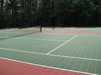 Replacement court for multiple games and sports at a residential complex in Duxbury, MA. This could be your commercial basketball or tennis court in Bedford, Groton, Canton, Marion, Wrentham, or Medway.