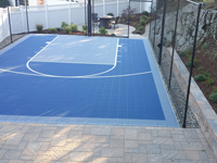 Backyard basketball in Stoneham, MA.