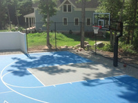 Backyard basketball court in Wareham, MA.