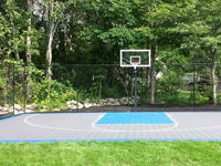 Backyard basketball in West Bridgewater, MA.