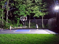 Backyard basketball, lighted for night fun, could be yours in Massachusetts towns like Easton, Halifax, Pembroke, Foxboro or Middleboro.