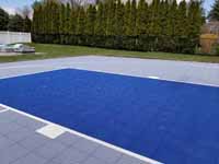 Home basketball court in Hanson, MA.
