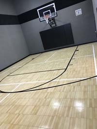Example of an indoor court surface we could install for basketball, pickleball, or more.